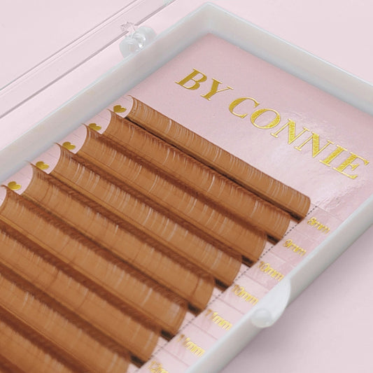 Light Brown Lashes - 0.05 D Mix tray