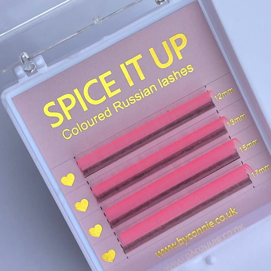 SPICE IT UP - Coloured Russian Lashes - Bright Pink 0.07 C