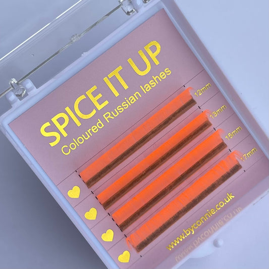SPICE IT UP - Coloured Russian Lashes - Orange 0.07 D
