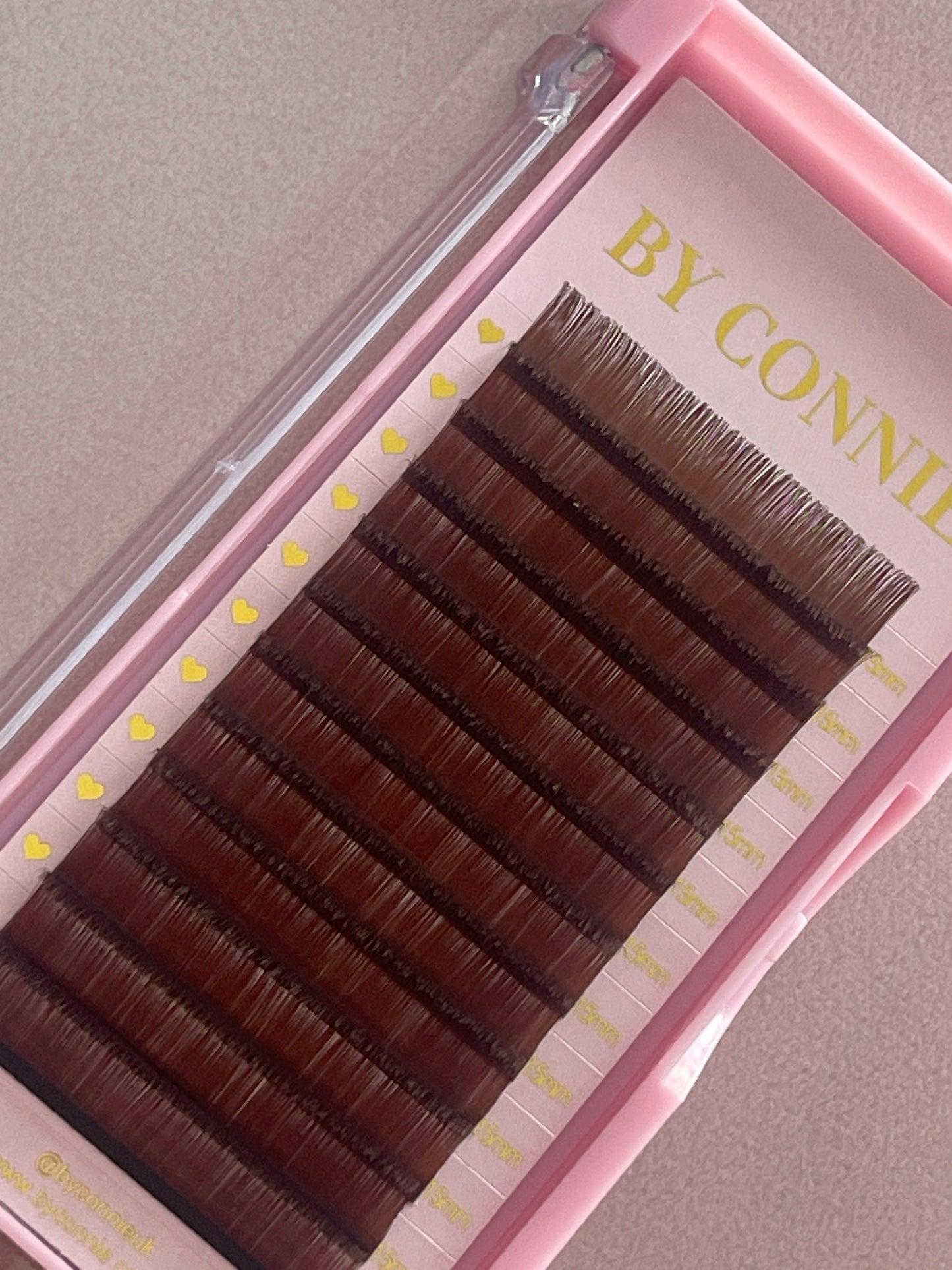 Brown lashes - 0.05 D - medium brown